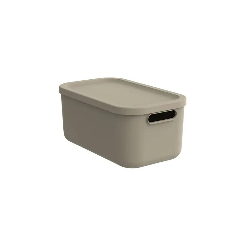 Daiktadėžė su dangčiu Rotho Albula, 12 l, smėlio sp., 39.5 x 23.5 x 17.7 cm