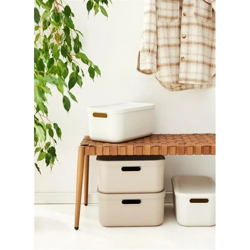 Uzglabāšanas kaste ar vāku Rotho Albula, 20 l, balta, 39.5 x 35.5 x 17.7 cm