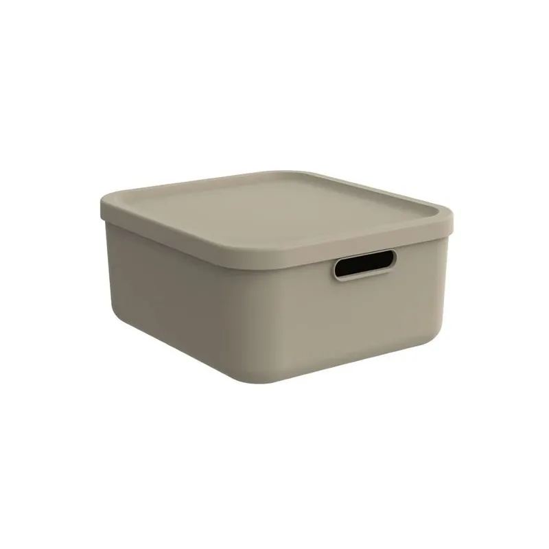 Uzglabāšanas kaste ar vāku Rotho Albula, 20 l, bēša, 39.5 x 35.5 x 17.7 cm