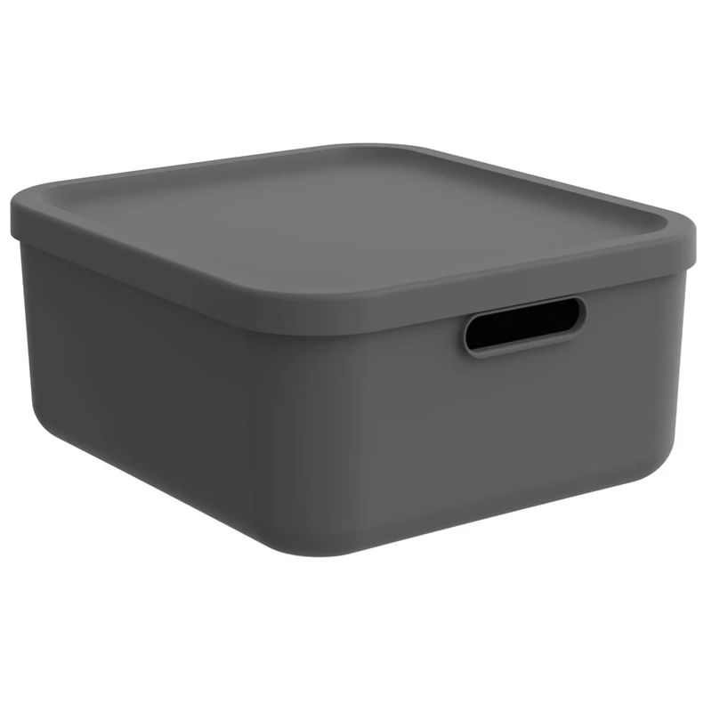 Uzglabāšanas kaste Albula. 20l. antracīta. 39.5x35.5x17.7cm