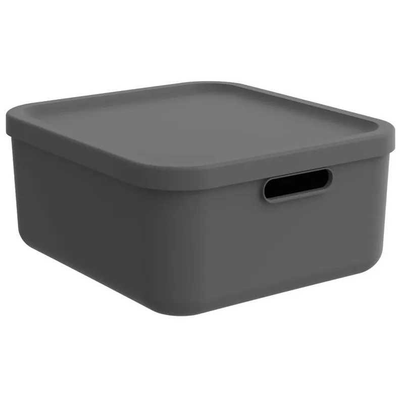 Uzglabāšanas kaste ar vāku Rotho Albula, 20 l, antracīta, 39.5 x 35.5 x 17.7 cm