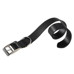 Melna ādas kakla siksna sunim c20-43