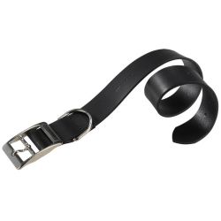 Melna ādas kakla siksna sunim c25-53