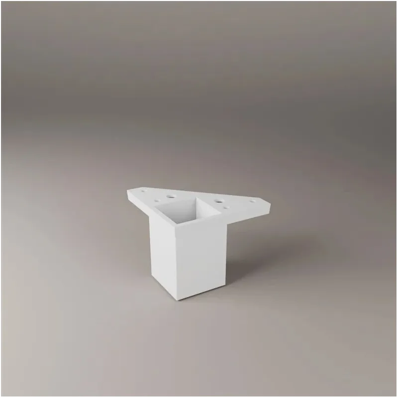 Mēbeļu kāja Rei, 6 cm x 4 cm, balta krās.