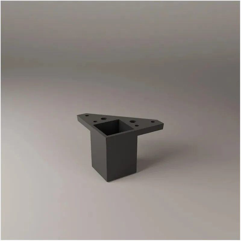 Mēbeļu kāja Rei, 6 cm x 4 cm, melna krās.