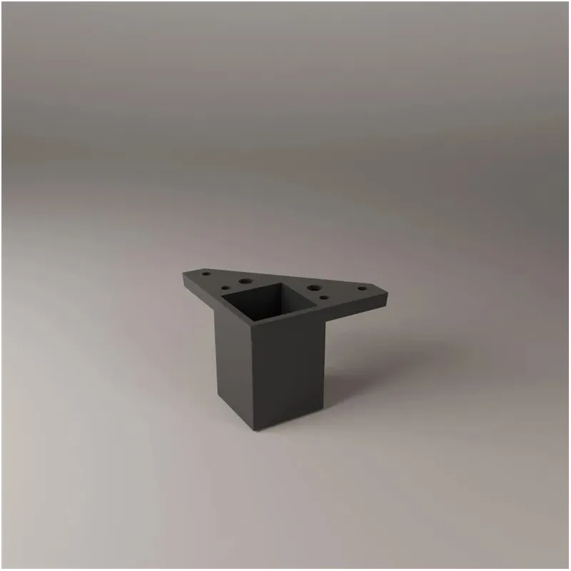 Mēbeļu kāja Rei, 6 cm x 4 cm, melna krās.