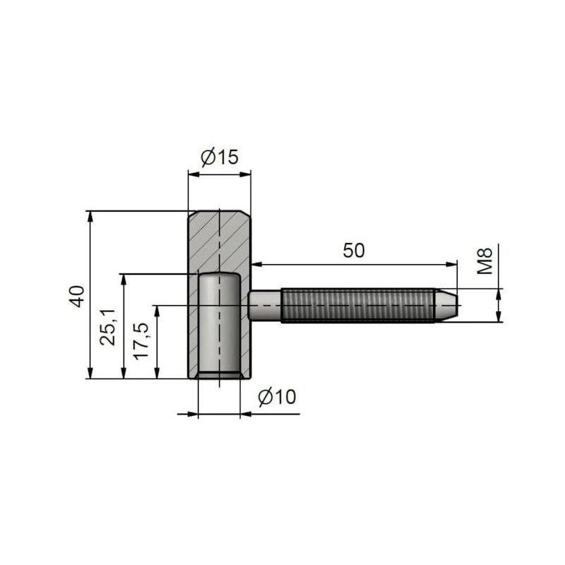 Eņģes durvīm TKZ Polna 9618053L. 1.5 cm x 4 cm
