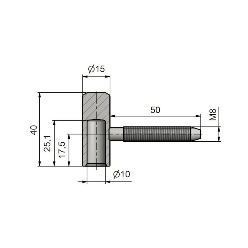 Eņģes durvīm TKZ Polna 9618053L. 1.5 cm x 4 cm