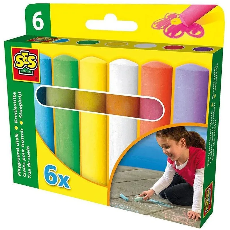 SES Playground chalks, 6 pcs