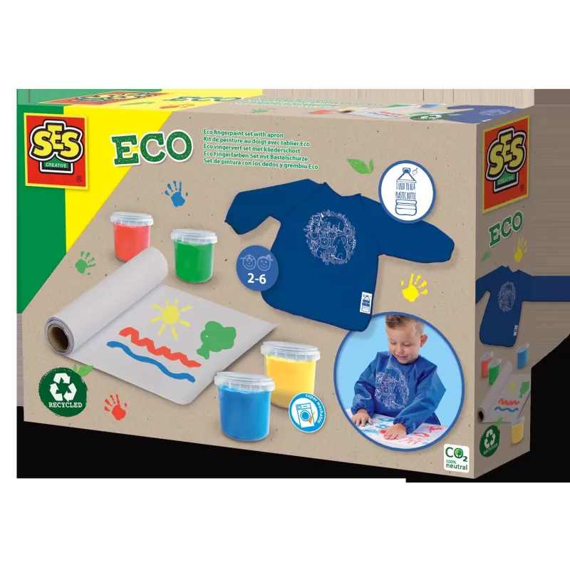 SES ECO pirkstu krāsu komplekts ar priekšautu