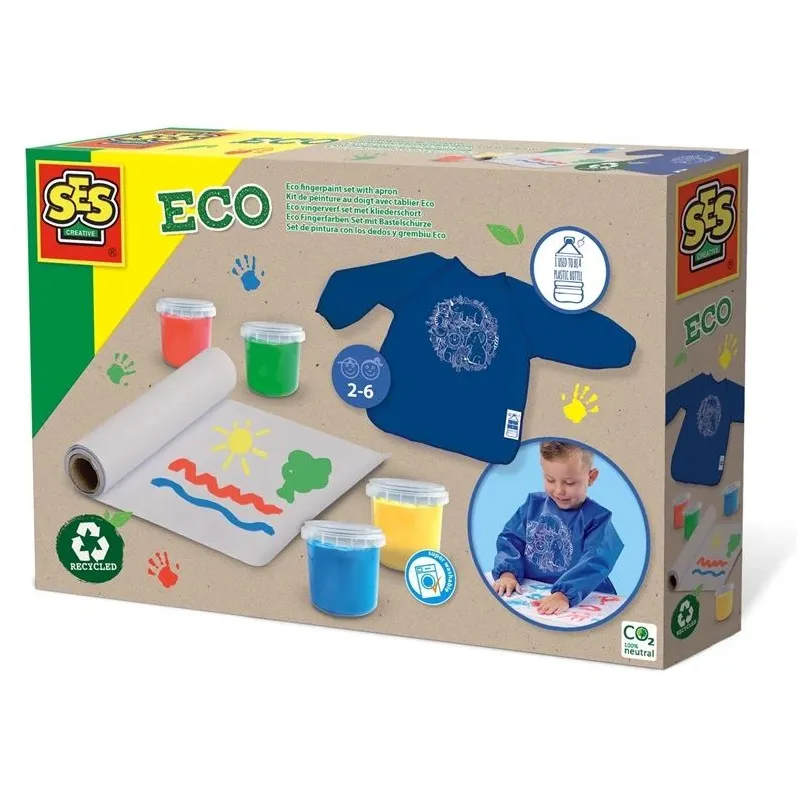 SES ECO pirkstu krāsu komplekts ar priekšautu