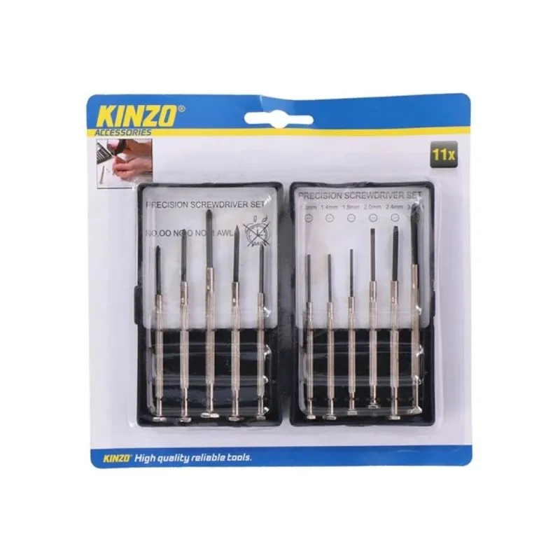 Precīzijas skrūvgriežu komplekts Kinzo, 12 cm, 11 gab.
