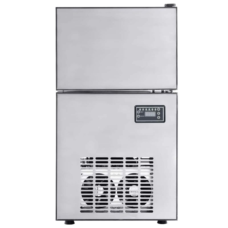 vidaXL Ledus kubu veidotājs Sudraba 43 x 40 x 71 cm Nerūsējošs tērauds