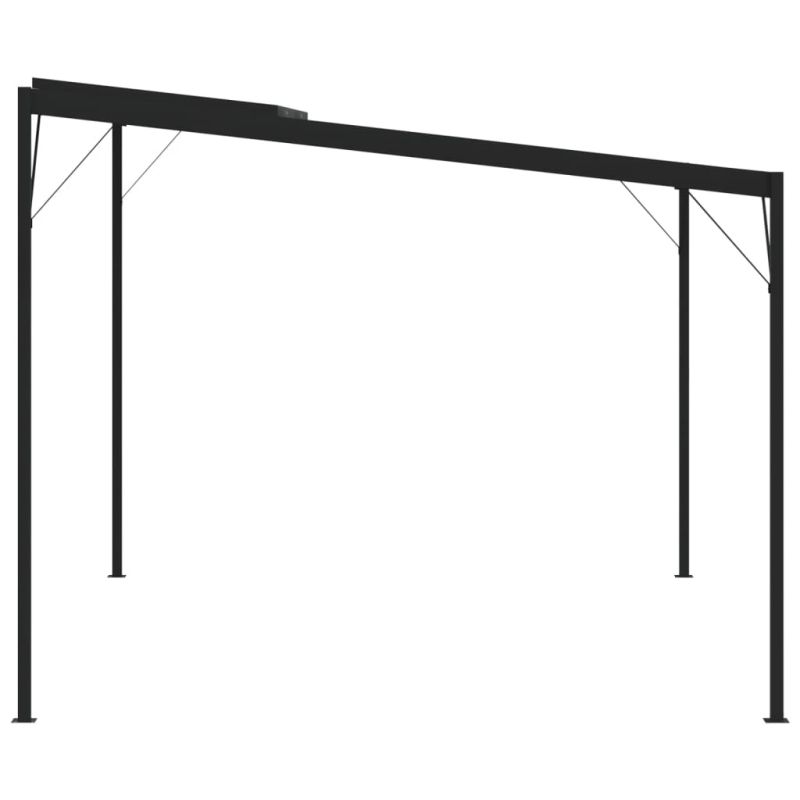 vidaXL lapene ar jumtu, 4x3x2,5 m, alumīnijs un tērauds