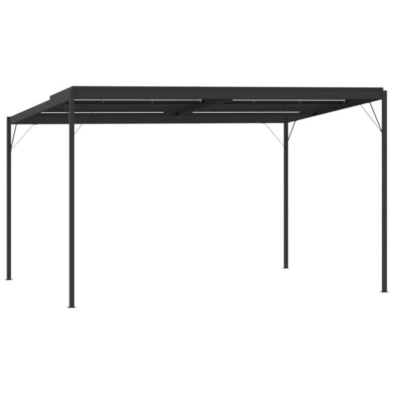 vidaXL lapene ar jumtu, 4x3x2,5 m, alumīnijs un tērauds