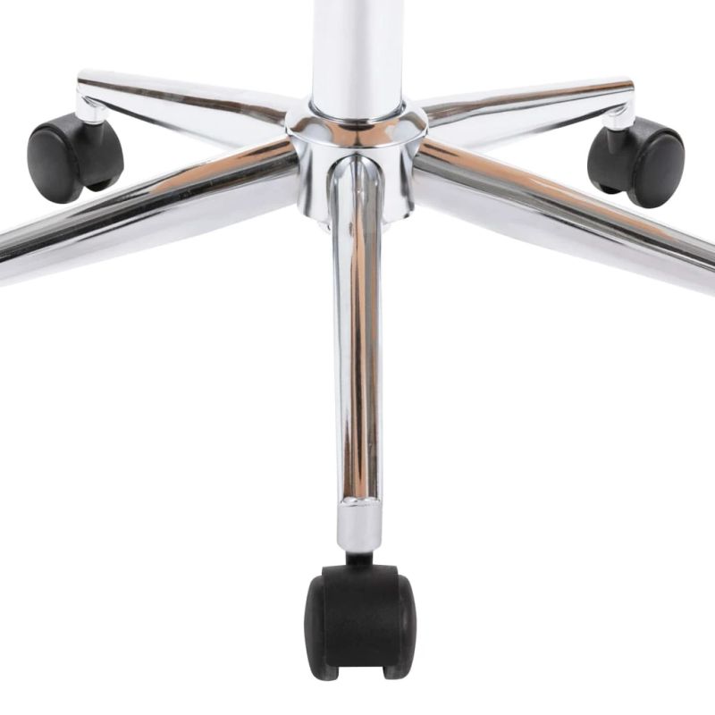 vidaXL biroja krēsls, grozāms, liekts koks un melna mākslīgā āda