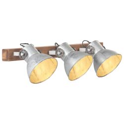 vidaXL sienas lampa, industriāls dizains, sudrabaina, 65x25 cm, E27