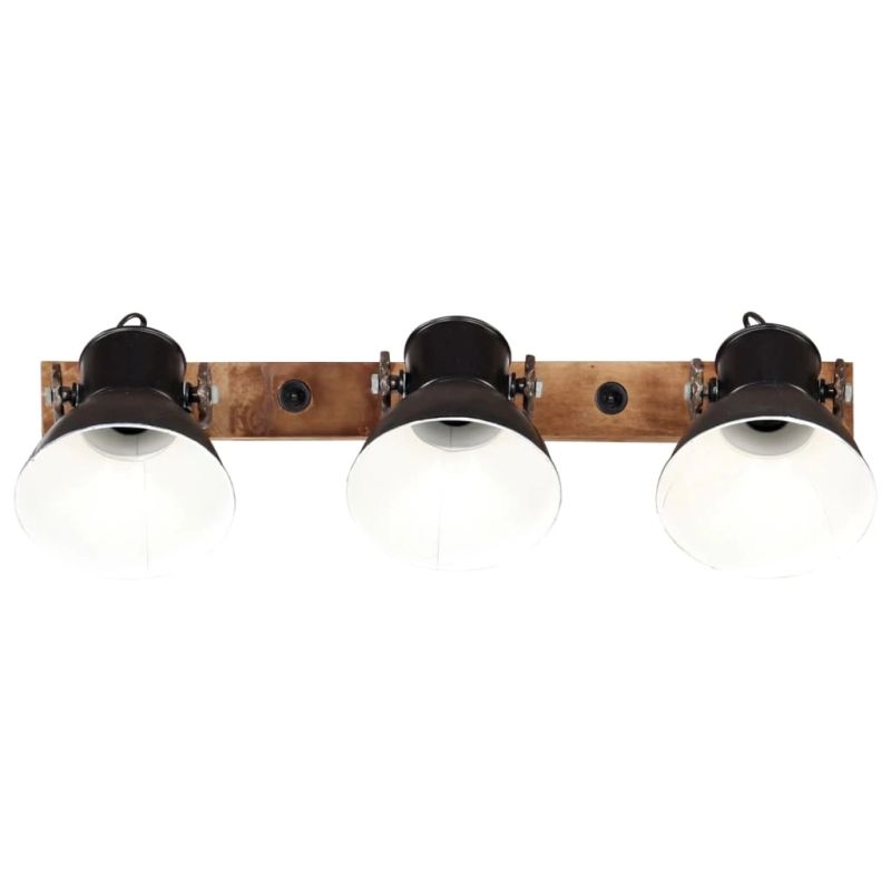 vidaXL sienas lampa, industriāls dizains, melna, 65x25 cm, E27