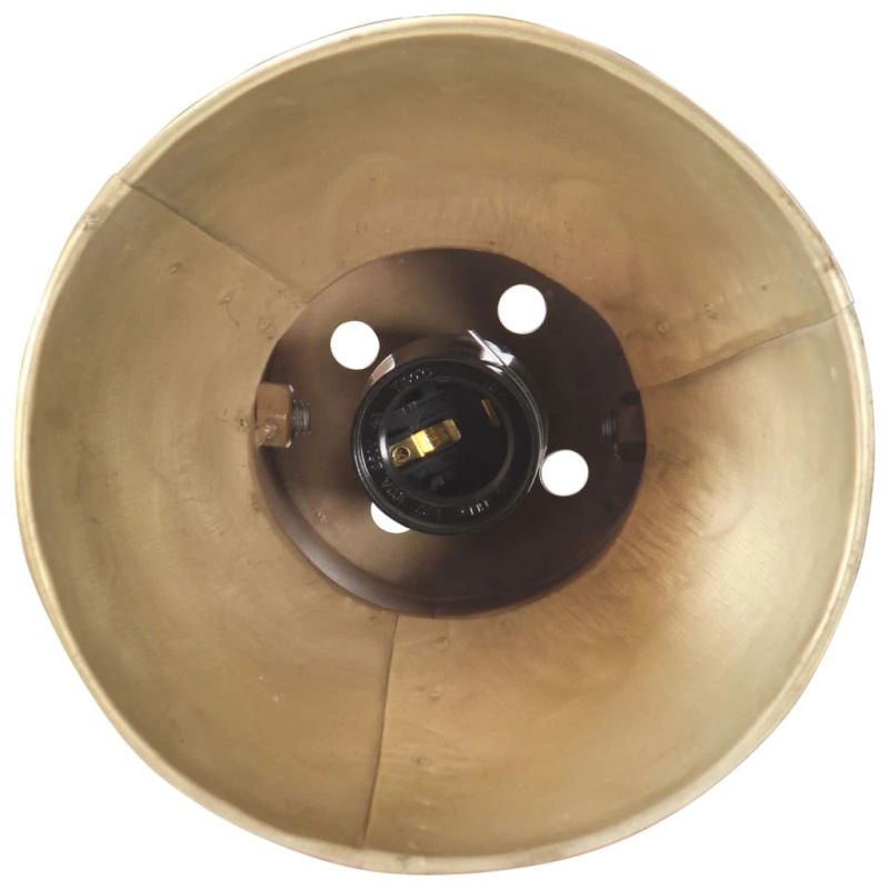 vidaXL sienas lampa, industriāls stils, misiņa krāsā, apaļa, E27