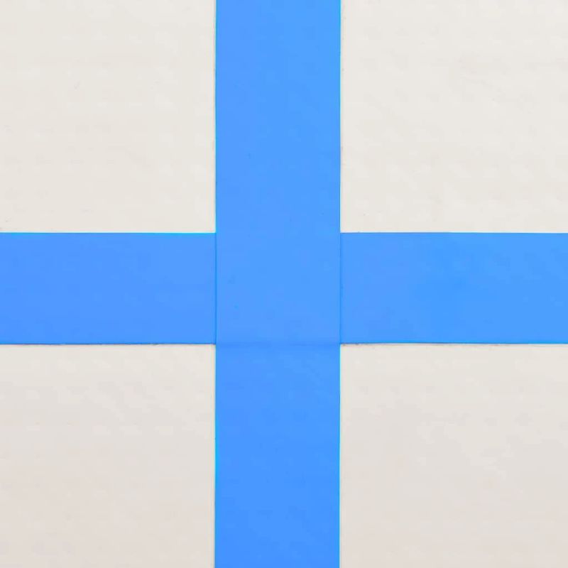 vidaXL piepūšams vingrošanas paklājs ar pumpi, 700x100x15 cm, zils PVC