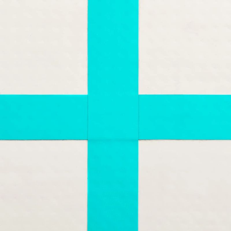 vidaXL piepūšams vingrošanas paklājs ar pumpi, 400x100x20 cm, zaļš PVC