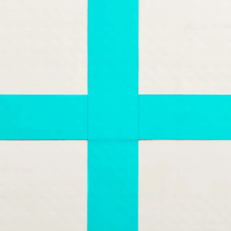 vidaXL piepūšams vingrošanas paklājs ar pumpi, 600x100x20 cm, zaļš PVC