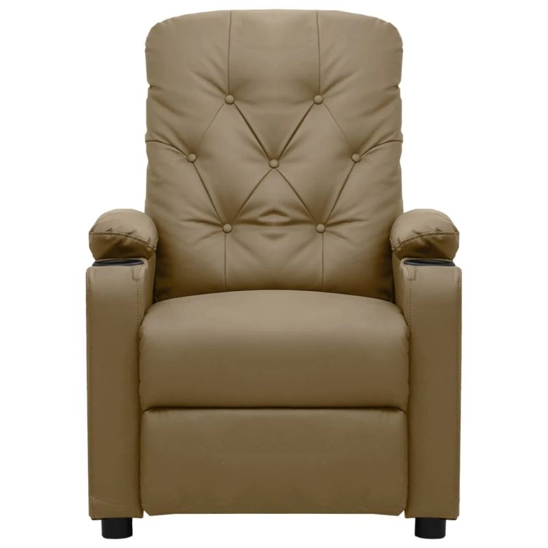 vidaXL masāžas krēsls, kapučīno krāsas mākslīgā āda