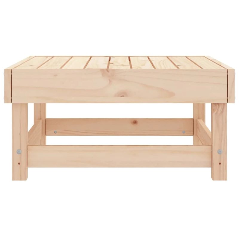 vidaXL dārza kājsoliņš, priedes masīvkoks