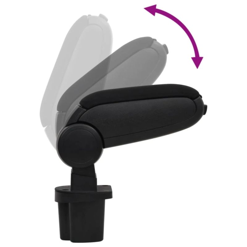 vidaXL automašīnas roku balsts, melns, 12x31x,29,5-47, cm, ABS