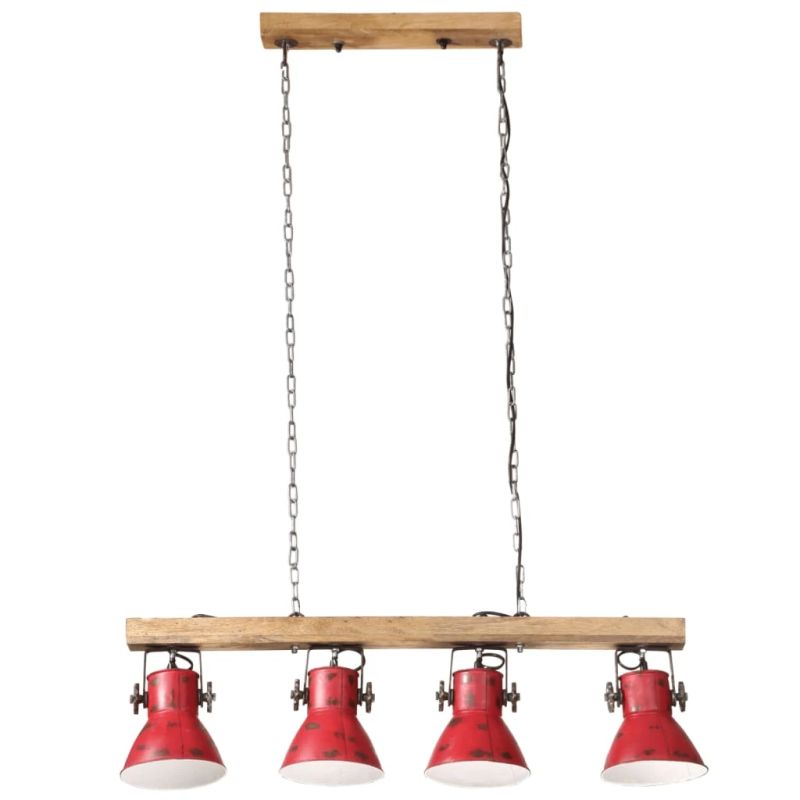 vidaXL sienas lampa, 25 W, bružāti sarkana, 90x24x111 cm, E27