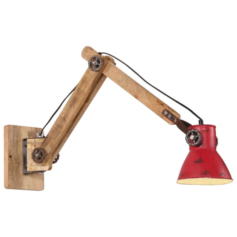 vidaXL sienas lampa, 25 W, bružāti sarkana, 96x15x20 cm E27