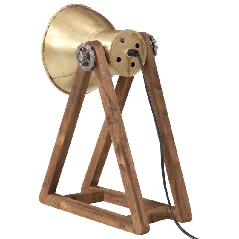 vidaXL galda lampa, 25 W, antīka misiņa krāsa, 30x17x40 cm, E27