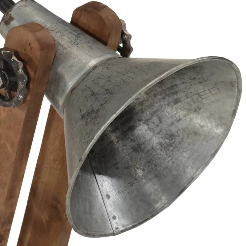 vidaXL galda lampa, vintāžas, sudraba krāsa, 25 W, 23x13x52 cm, E27