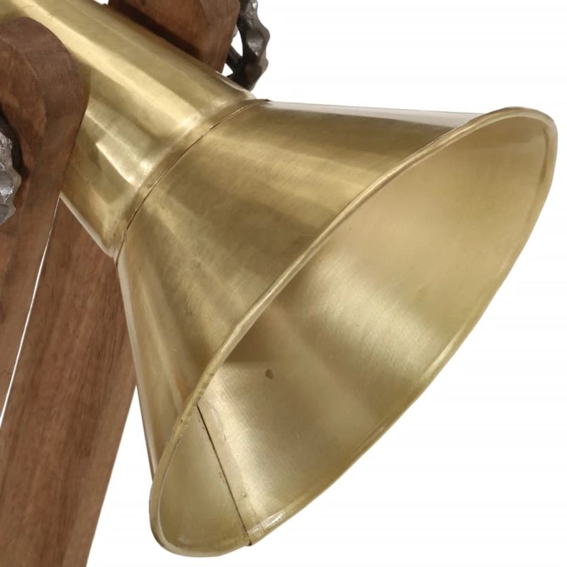 vidaXL galda lampa, 25 W, antīka misiņa krāsa, 23x13x52 cm, E27