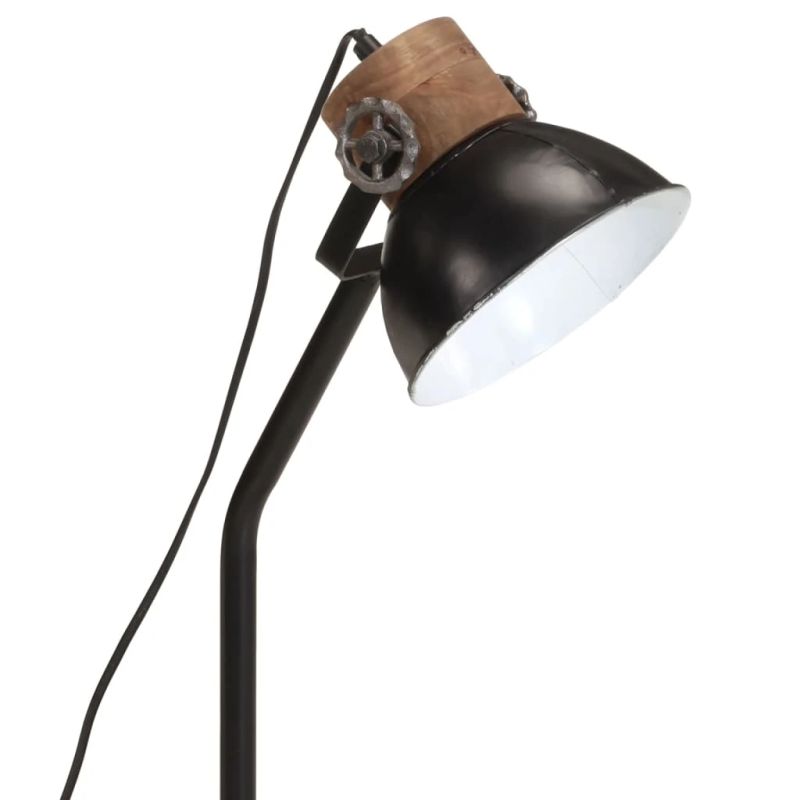 vidaXL galda lampa, 25 W, melna, 18x18x60 cm, E27
