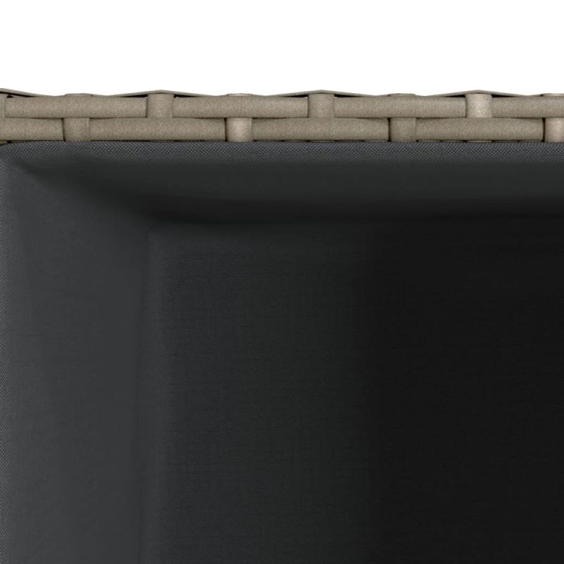 vidaXL dārza puķu kaste, 30x30x60 cm, pelēka polietilēna rotangpalma