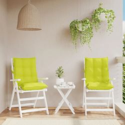 vidaXL dārza krēslu matrači, 2 gb., spilgti zaļi, oksforda audums