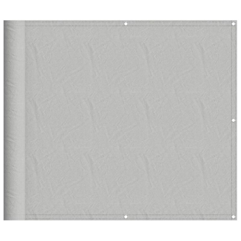 vidaXL balkona aizslietnis, gaiši pelēks, 90x800 cm, 100% poliestera