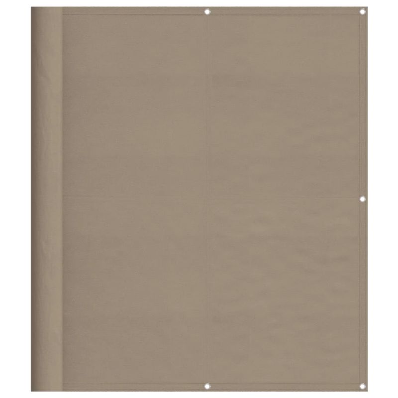 vidaXL balkona aizslietnis, pelēkbrūns, 120x700 cm, 100% poliestera