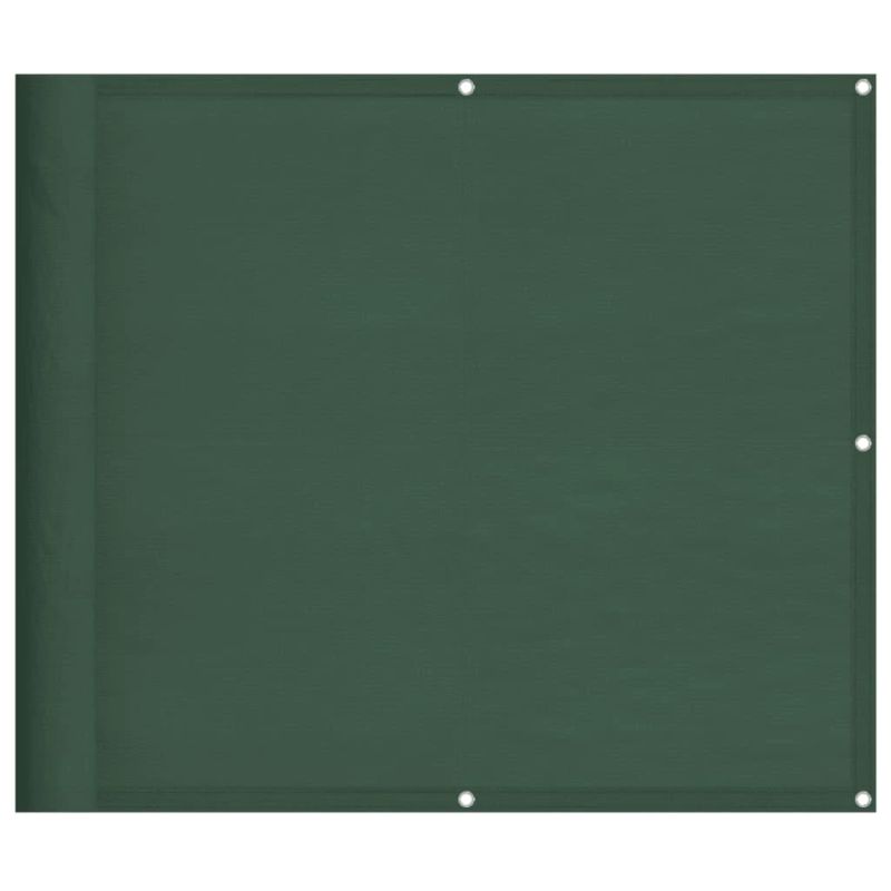 vidaXL balkona aizslietnis, tumši zaļš, 90x700 cm, 100% poliestera