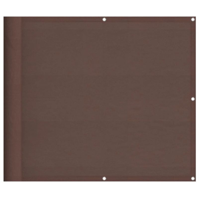 vidaXL balkona aizslietnis, brūns, 90x800 cm, 100% poliestera oksforda
