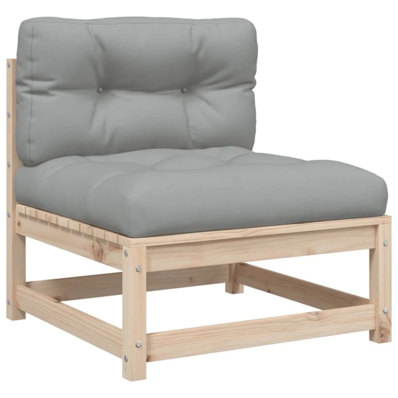 vidaXL 8-daļīgs dārza dīvānu komplekts ar matračiem, priedes koks