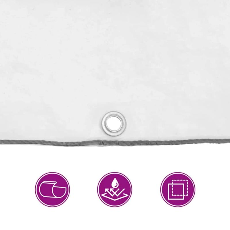 vidaXL Caurspīdīgs Brezents ar cilpām 1x10 m Polietilēns