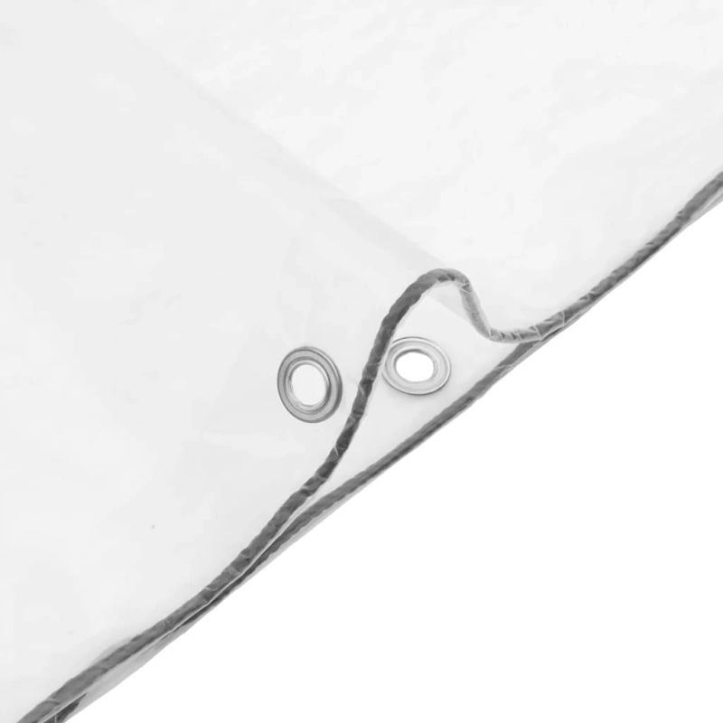 vidaXL Caurspīdīgs brezents ar cilpām 5x10 m Polietilēns