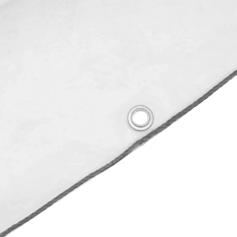 vidaXL Caurspīdīgs brezents ar cilpām 6x10 m Polietilēns