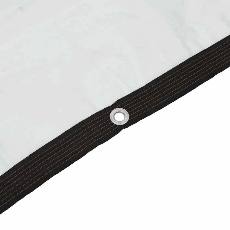 vidaXL Caurspīdīgs brezents ar cilpām 2x12 m Polietilēns