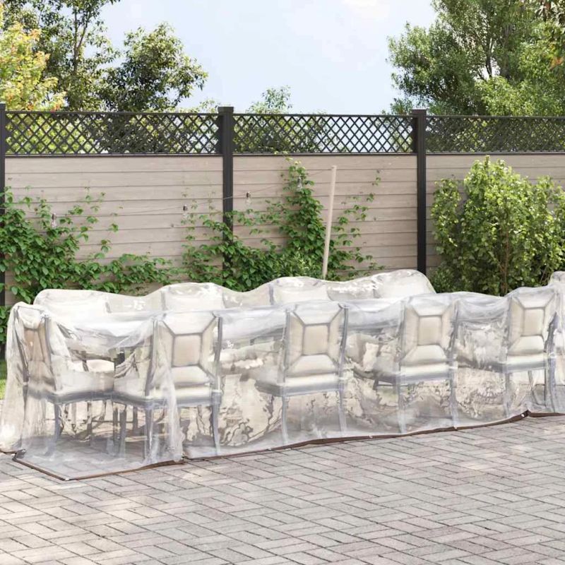 vidaXL Caurspīdīgs brezents ar cilpām 4x5 m Polietilēns