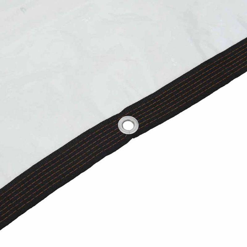 vidaXL Caurspīdīgs Brezents ar cilpām 5x6 m Polietilēns