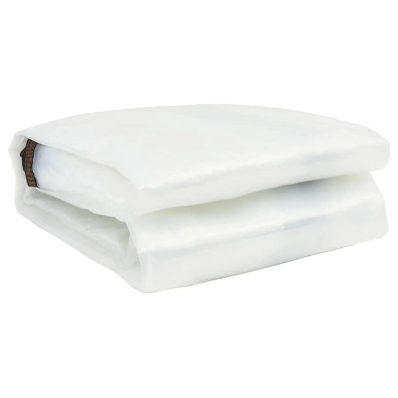 vidaXL Caurspīdīgs brezents ar cilpām 6x6 m Polietilēns