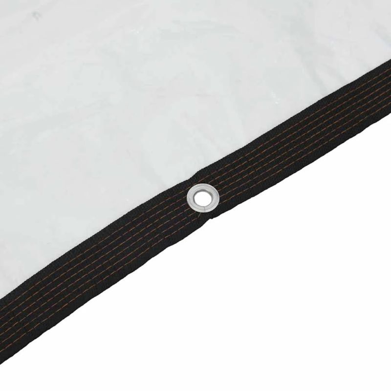 vidaXL Caurspīdīgs brezents ar cilpām 6x6 m Polietilēns